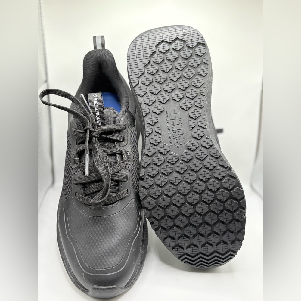Shoes For Crews Slip Resistant Work Sneakers | All Black | Comfort Work Shoes - Picture 2 of 3